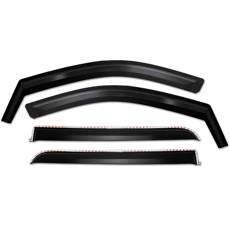 680066 – PUTCO Rainguard, Low Profile In-Channel With Tape Matte Black Polycarbonate Set Of 2